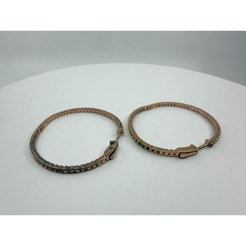 Chic Rose Gold Crystal Hoop Earrings - Large Statement Jewelry Gift